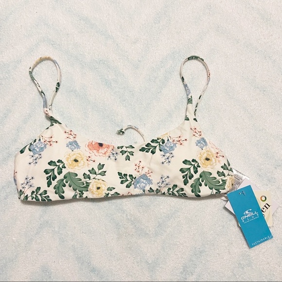 NEW O'Neill Surfside Arabella Floral Bralette Bikini Top Size Small S - Picture 3 of 7